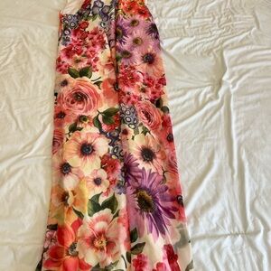 Express Floral Dress with Pink and Red Accents
